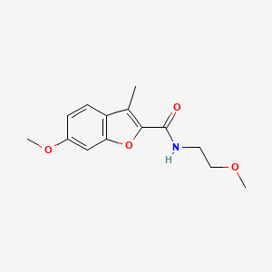 molecular formula C14H17NO4 B6443593 6-methoxy-N-(2-methoxyethyl)-3-methyl-1-benzofuran-2-carboxamide CAS No. 1235181-44-8