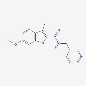 6-methoxy-3-methyl-N-[(pyridin-3-yl)methyl]-1-benzofuran-2-carboxamide