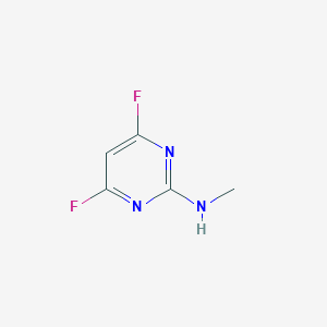 molecular formula C5H5F2N3 B064436 4,6-difluoro-N-methylpyrimidin-2-amine CAS No. 165258-57-1