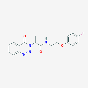 molecular formula C18H17FN4O3 B6443613 N-[2-(4-fluorophenoxy)ethyl]-2-(4-oxo-3,4-dihydro-1,2,3-benzotriazin-3-yl)propanamide CAS No. 1235084-86-2