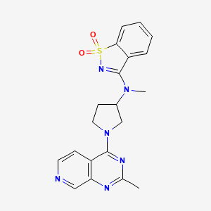 molecular formula C20H20N6O2S B6443698 3-[methyl(1-{2-methylpyrido[3,4-d]pyrimidin-4-yl}pyrrolidin-3-yl)amino]-1??,2-benzothiazole-1,1-dione CAS No. 2549038-91-5