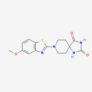 molecular formula C15H16N4O3S B6443705 8-(5-methoxy-1,3-benzothiazol-2-yl)-1,3,8-triazaspiro[4.5]decane-2,4-dione CAS No. 2548994-37-0