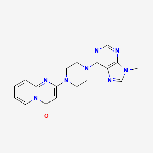 molecular formula C18H18N8O B6443717 2-[4-(9-methyl-9H-purin-6-yl)piperazin-1-yl]-4H-pyrido[1,2-a]pyrimidin-4-one CAS No. 2549040-19-7