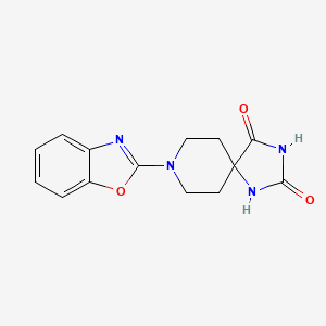molecular formula C14H14N4O3 B6443720 8-(1,3-benzoxazol-2-yl)-1,3,8-triazaspiro[4.5]decane-2,4-dione CAS No. 2549054-84-2