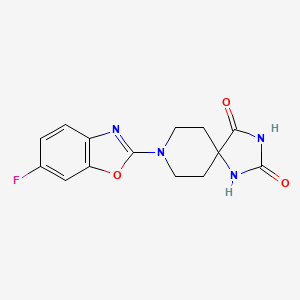 molecular formula C14H13FN4O3 B6443727 8-(6-fluoro-1,3-benzoxazol-2-yl)-1,3,8-triazaspiro[4.5]decane-2,4-dione CAS No. 2549042-03-5