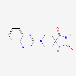 molecular formula C15H15N5O2 B6443737 8-(quinoxalin-2-yl)-1,3,8-triazaspiro[4.5]decane-2,4-dione CAS No. 2549013-61-6