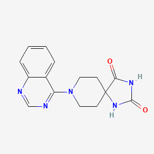 molecular formula C15H15N5O2 B6443745 8-(quinazolin-4-yl)-1,3,8-triazaspiro[4.5]decane-2,4-dione CAS No. 2549064-35-7