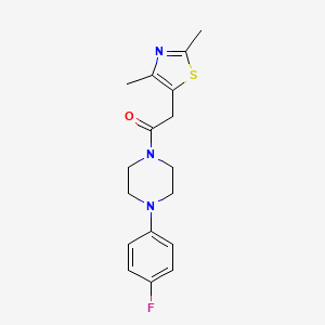 molecular formula C17H20FN3OS B6443753 2-(2,4-dimethyl-1,3-thiazol-5-yl)-1-[4-(4-fluorophenyl)piperazin-1-yl]ethan-1-one CAS No. 1234949-79-1