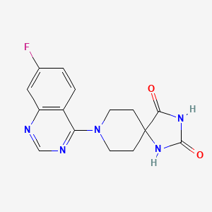 molecular formula C15H14FN5O2 B6443761 8-(7-fluoroquinazolin-4-yl)-1,3,8-triazaspiro[4.5]decane-2,4-dione CAS No. 2549041-09-8