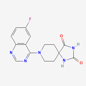 molecular formula C15H14FN5O2 B6443768 8-(6-fluoroquinazolin-4-yl)-1,3,8-triazaspiro[4.5]decane-2,4-dione CAS No. 2548975-99-9