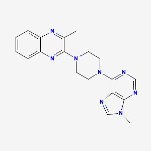 molecular formula C19H20N8 B6443798 2-methyl-3-[4-(9-methyl-9H-purin-6-yl)piperazin-1-yl]quinoxaline CAS No. 2549012-41-9
