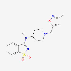 3-[methyl({1-[(3-methyl-1,2-oxazol-5-yl)methyl]piperidin-4-yl})amino]-1??,2-benzothiazole-1,1-dione