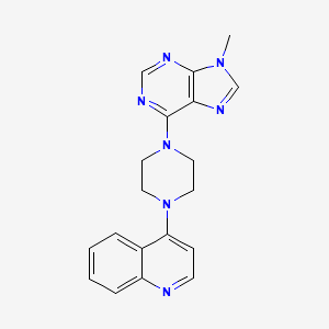 molecular formula C19H19N7 B6443808 4-[4-(9-methyl-9H-purin-6-yl)piperazin-1-yl]quinoline CAS No. 2548976-74-3