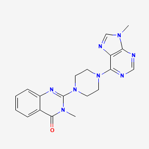 3-methyl-2-[4-(9-methyl-9H-purin-6-yl)piperazin-1-yl]-3,4-dihydroquinazolin-4-one