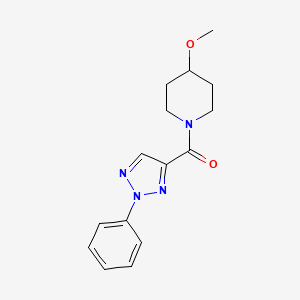 molecular formula C15H18N4O2 B6443821 4-methoxy-1-(2-phenyl-2H-1,2,3-triazole-4-carbonyl)piperidine CAS No. 1235121-50-2