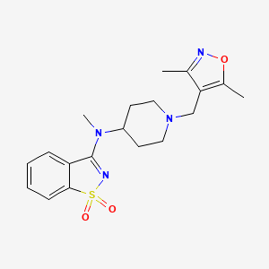 molecular formula C19H24N4O3S B6443836 3-({1-[(3,5-dimethyl-1,2-oxazol-4-yl)methyl]piperidin-4-yl}(methyl)amino)-1??,2-benzothiazole-1,1-dione CAS No. 2549003-39-4