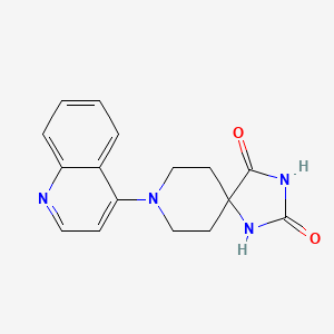 molecular formula C16H16N4O2 B6443860 8-(quinolin-4-yl)-1,3,8-triazaspiro[4.5]decane-2,4-dione CAS No. 2640953-99-5
