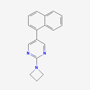 molecular formula C17H15N3 B6443864 2-(azetidin-1-yl)-5-(naphthalen-1-yl)pyrimidine CAS No. 2640862-35-5