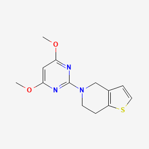 4,6-dimethoxy-2-{4H,5H,6H,7H-thieno[3,2-c]pyridin-5-yl}pyrimidine