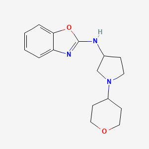 molecular formula C16H21N3O2 B6443898 N-[1-(oxan-4-yl)pyrrolidin-3-yl]-1,3-benzoxazol-2-amine CAS No. 2549054-09-1