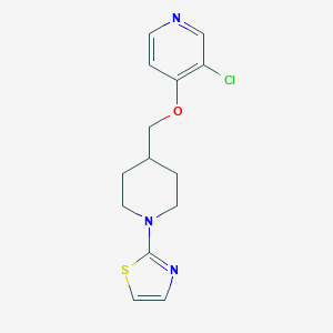 molecular formula C14H16ClN3OS B6443909 3-chloro-4-{[1-(1,3-thiazol-2-yl)piperidin-4-yl]methoxy}pyridine CAS No. 2640828-93-7