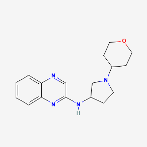 molecular formula C17H22N4O B6443921 N-[1-(oxan-4-yl)pyrrolidin-3-yl]quinoxalin-2-amine CAS No. 2549054-42-2