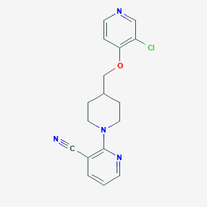 molecular formula C17H17ClN4O B6443942 2-(4-{[(3-chloropyridin-4-yl)oxy]methyl}piperidin-1-yl)pyridine-3-carbonitrile CAS No. 2549028-94-4