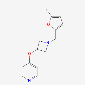 molecular formula C14H16N2O2 B6443949 4-({1-[(5-methylfuran-2-yl)methyl]azetidin-3-yl}oxy)pyridine CAS No. 2640896-57-5