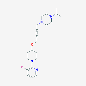 1-(4-{[1-(3-fluoropyridin-2-yl)piperidin-4-yl]oxy}but-2-yn-1-yl)-4-(propan-2-yl)piperazine