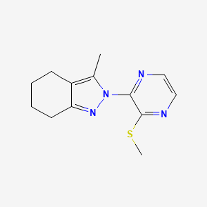 molecular formula C13H16N4S B6443990 3-methyl-2-[3-(methylsulfanyl)pyrazin-2-yl]-4,5,6,7-tetrahydro-2H-indazole CAS No. 2549024-44-2