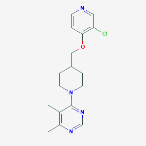 4-(4-{[(3-chloropyridin-4-yl)oxy]methyl}piperidin-1-yl)-5,6-dimethylpyrimidine