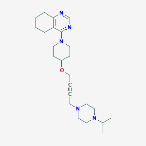 4-[4-({4-[4-(propan-2-yl)piperazin-1-yl]but-2-yn-1-yl}oxy)piperidin-1-yl]-5,6,7,8-tetrahydroquinazoline