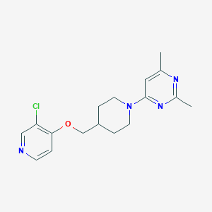 4-(4-{[(3-chloropyridin-4-yl)oxy]methyl}piperidin-1-yl)-2,6-dimethylpyrimidine