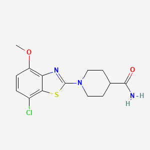 1-(7-chloro-4-methoxy-1,3-benzothiazol-2-yl)piperidine-4-carboxamide