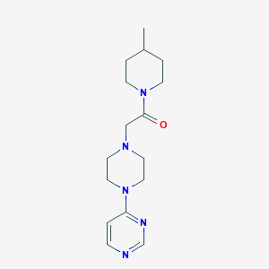 1-(4-methylpiperidin-1-yl)-2-[4-(pyrimidin-4-yl)piperazin-1-yl]ethan-1-one