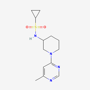 molecular formula C13H20N4O2S B6444158 N-[1-(6-methylpyrimidin-4-yl)piperidin-3-yl]cyclopropanesulfonamide CAS No. 2640895-79-8