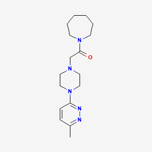 molecular formula C17H27N5O B6444159 1-(azepan-1-yl)-2-[4-(6-methylpyridazin-3-yl)piperazin-1-yl]ethan-1-one CAS No. 2640975-72-8