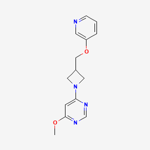 4-methoxy-6-{3-[(pyridin-3-yloxy)methyl]azetidin-1-yl}pyrimidine