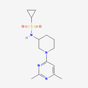 molecular formula C14H22N4O2S B6444176 N-[1-(2,6-dimethylpyrimidin-4-yl)piperidin-3-yl]cyclopropanesulfonamide CAS No. 2432753-94-9