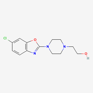 molecular formula C13H16ClN3O2 B6444186 2-[4-(6-chloro-1,3-benzoxazol-2-yl)piperazin-1-yl]ethan-1-ol CAS No. 2640973-91-5