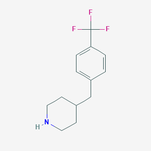molecular formula C13H16F3N B064442 4-(4-(Trifluoromethyl)benzyl)piperidine CAS No. 192990-03-7