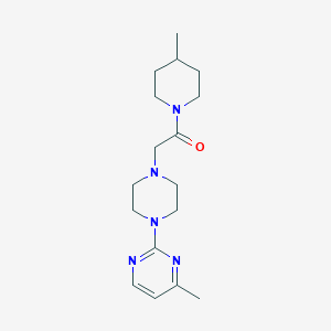 molecular formula C17H27N5O B6444230 1-(4-methylpiperidin-1-yl)-2-[4-(4-methylpyrimidin-2-yl)piperazin-1-yl]ethan-1-one CAS No. 2640888-33-9