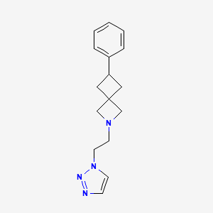 molecular formula C16H20N4 B6444258 6-phenyl-2-[2-(1H-1,2,3-triazol-1-yl)ethyl]-2-azaspiro[3.3]heptane CAS No. 2640965-81-5