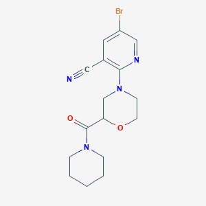 molecular formula C16H19BrN4O2 B6444284 5-bromo-2-[2-(piperidine-1-carbonyl)morpholin-4-yl]pyridine-3-carbonitrile CAS No. 2549000-26-0