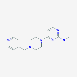 molecular formula C16H22N6 B6444368 N,N-dimethyl-4-{4-[(pyridin-4-yl)methyl]piperazin-1-yl}pyrimidin-2-amine CAS No. 2549055-19-6