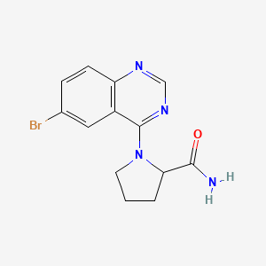 molecular formula C13H13BrN4O B6444414 1-(6-bromoquinazolin-4-yl)pyrrolidine-2-carboxamide CAS No. 2548979-46-8