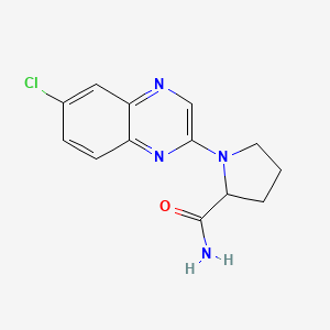 molecular formula C13H13ClN4O B6444416 1-(6-chloroquinoxalin-2-yl)pyrrolidine-2-carboxamide CAS No. 2548980-47-6