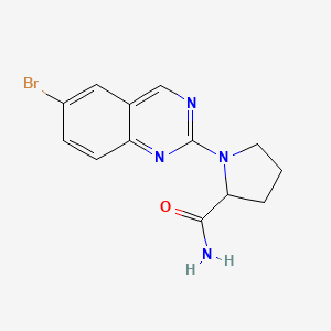 molecular formula C13H13BrN4O B6444426 1-(6-bromoquinazolin-2-yl)pyrrolidine-2-carboxamide CAS No. 2548976-72-1
