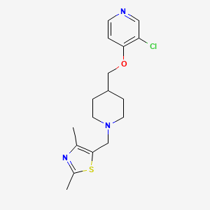 molecular formula C17H22ClN3OS B6444428 3-chloro-4-({1-[(2,4-dimethyl-1,3-thiazol-5-yl)methyl]piperidin-4-yl}methoxy)pyridine CAS No. 2640966-66-9