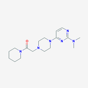 2-{4-[2-(dimethylamino)pyrimidin-4-yl]piperazin-1-yl}-1-(piperidin-1-yl)ethan-1-one